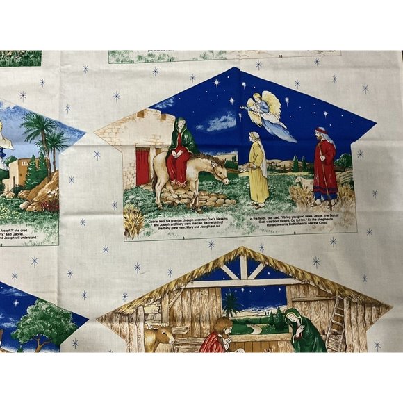 First Christmas Vtg Fabric Book Panels Template by Fabric Traditions 1997  NEW - Picture 10 of 12